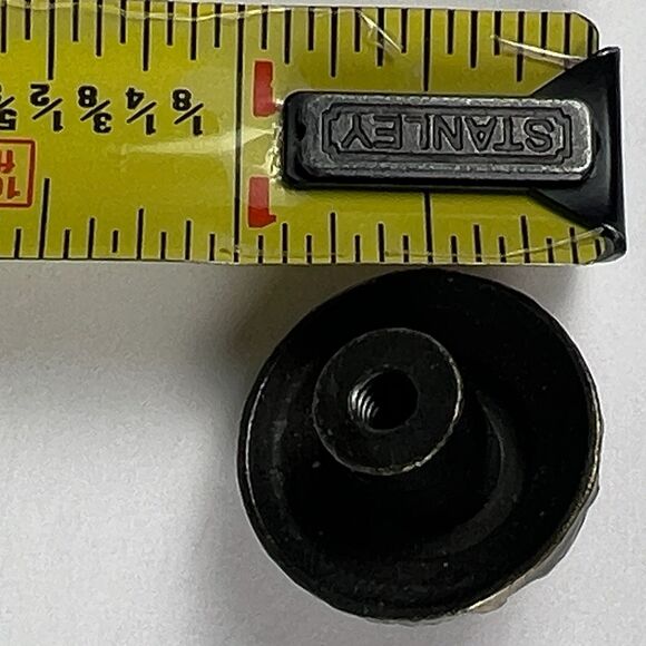 Vtg Ornate Cabinet Knob Drawer Pull Round 1" Victorian Intricate Floral Design - Picture 3 of 3